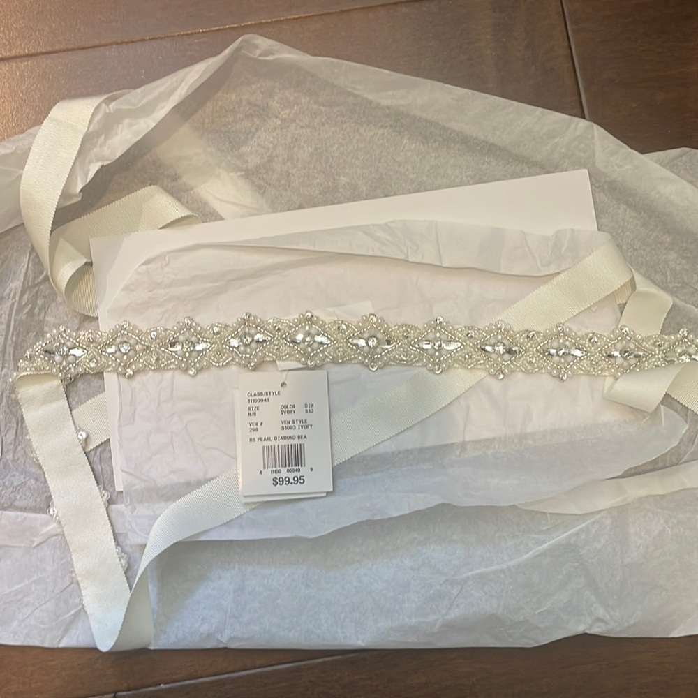 NWT David's Bridal Wedding Belt Sash